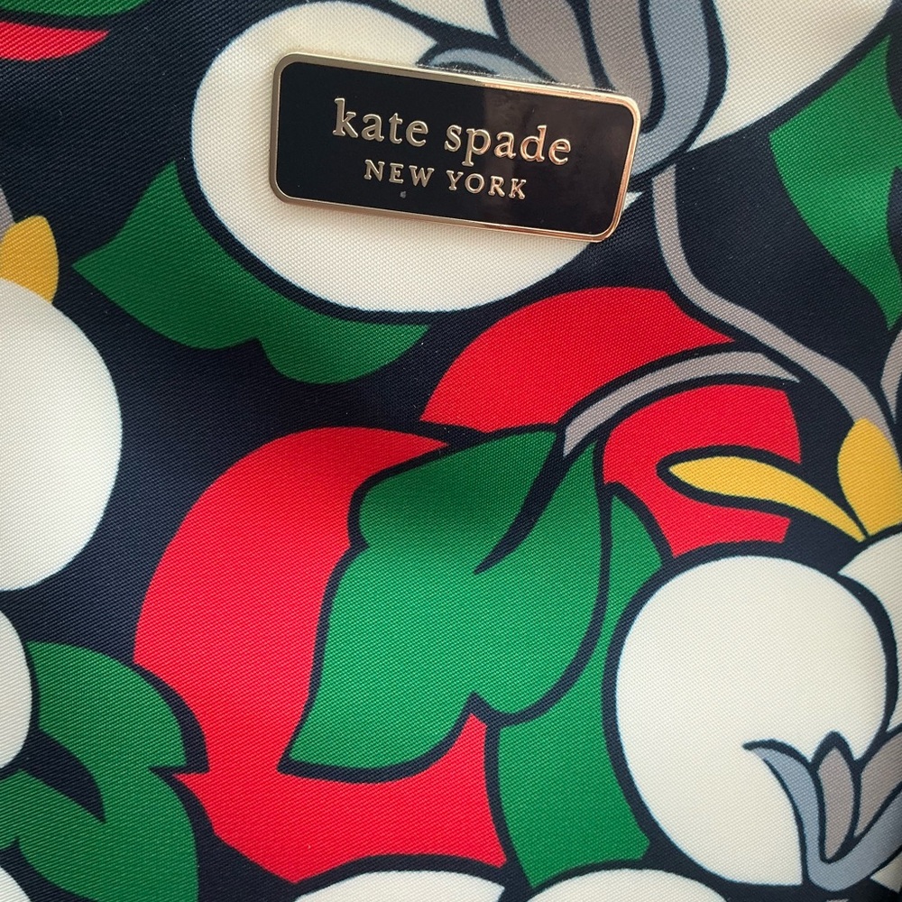 Kate Spade Red and Green Floral Tote - Picture 6 of 8